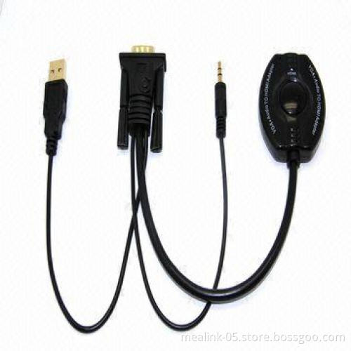 VGA + Audio + USB to HDMI Cable